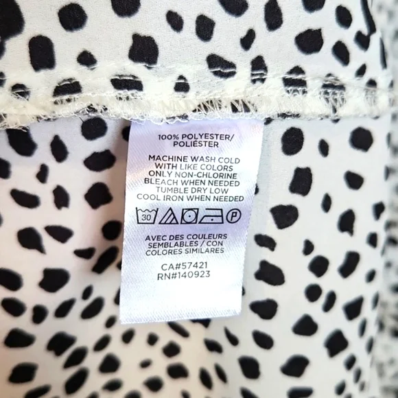 LOFT white spotted flounce blouse Size: L - Picture 5 of 5